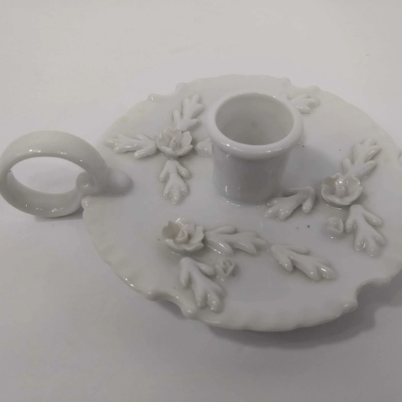 Vintage Victorian Porcelain Candle Holder - Picture 5 of 6